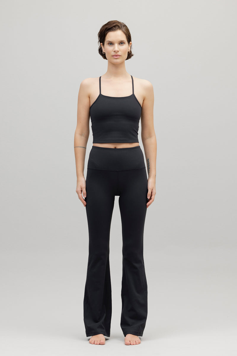 High-waist flared leggings Altijd gekleed in het zwart