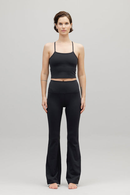 High-waist flared leggings Altijd gekleed in het zwart