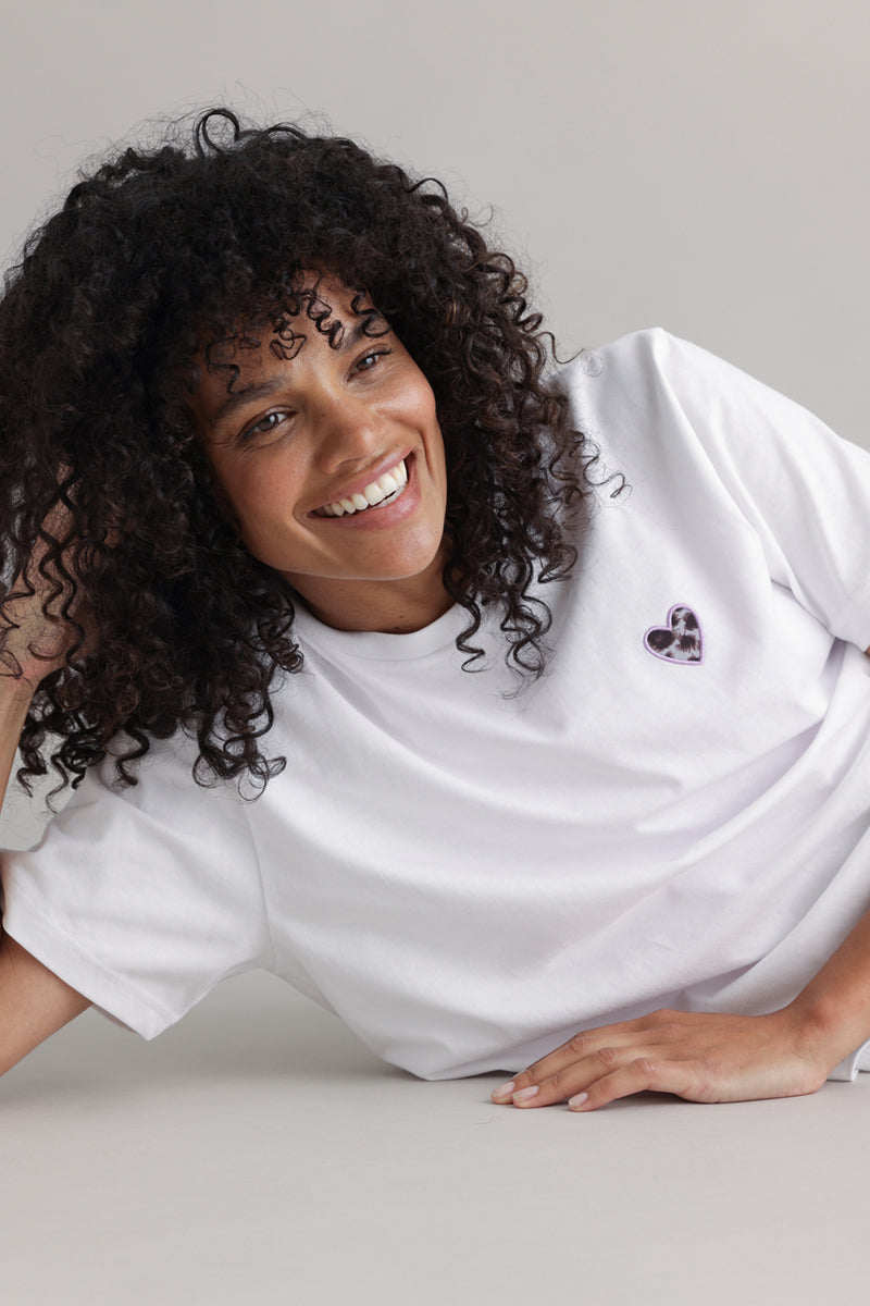 T-shirt Leo Hart Wit