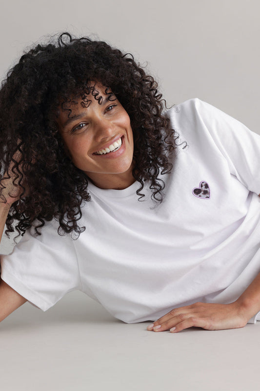 T-shirt Leo Hart Wit