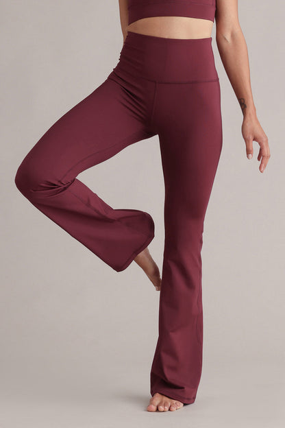 High-waist flared leggings Always Dressed Italiaanse pruim