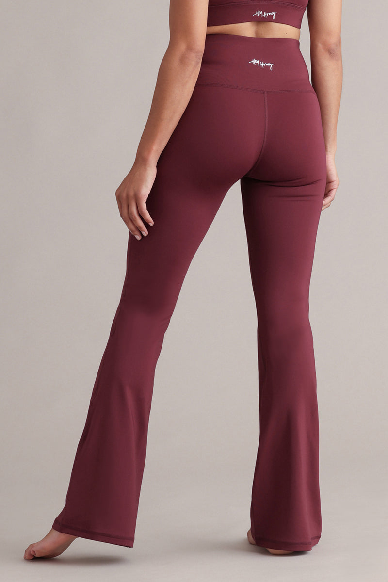 High-waist flared leggings Always Dressed Italiaanse pruim