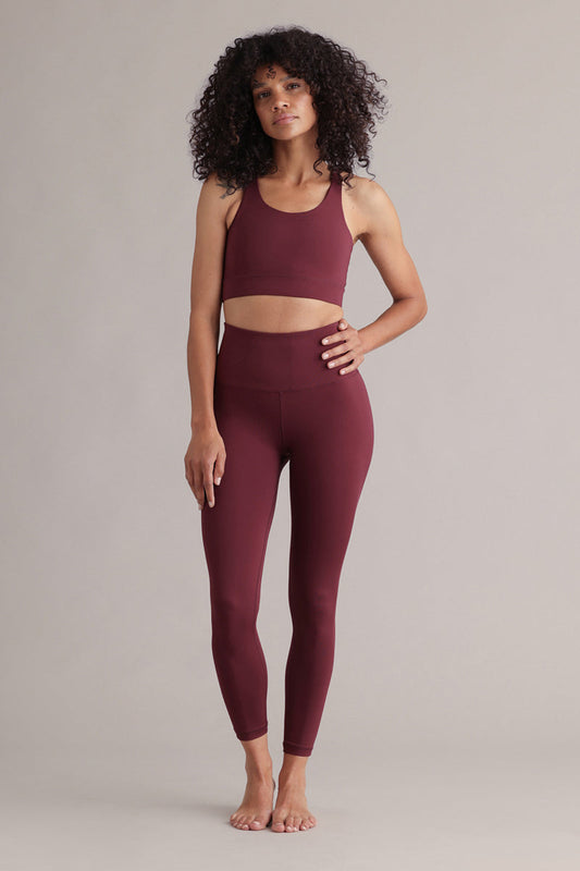 Cropped high-waist legging Always Dressed Italian Plum