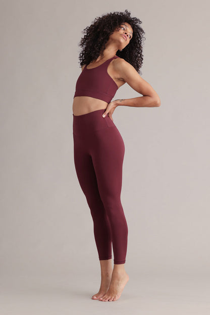 Cropped high-waist legging Always Dressed Italian Plum