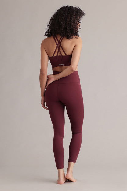 Cropped high-waist legging Always Dressed Italian Plum