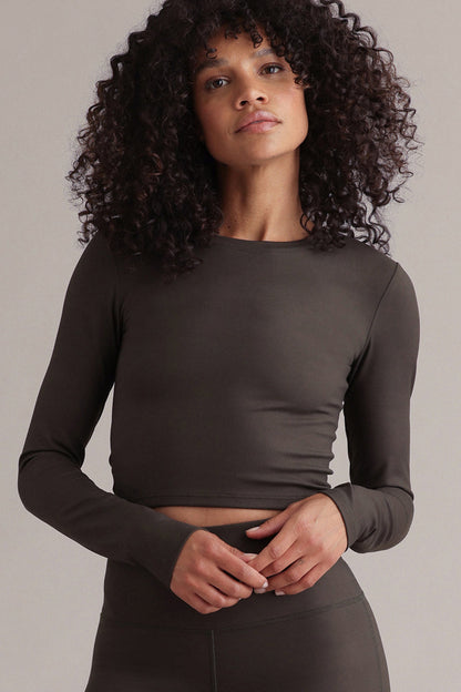 Lange mouwen cropped altijd gekleed bosnacht