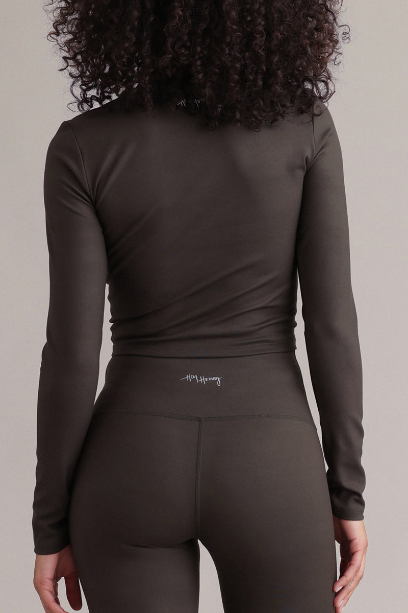 Lange mouwen cropped altijd gekleed bosnacht