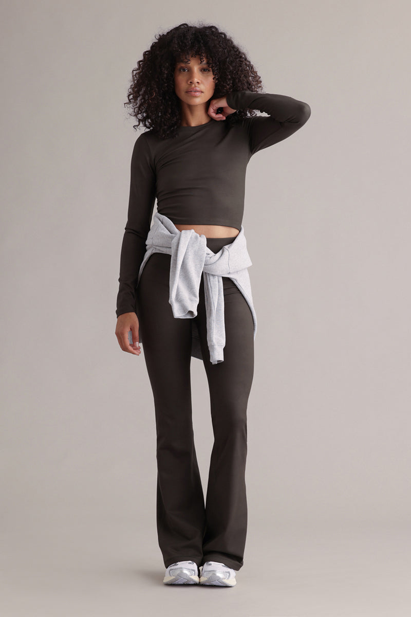 Lange mouwen cropped altijd gekleed bosnacht