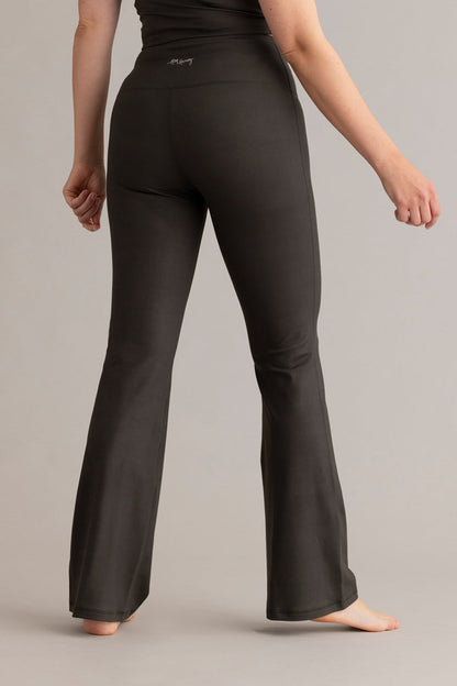 Legging met hoge taille, uitlopende pasvorm, altijd gekleed, bosnacht
