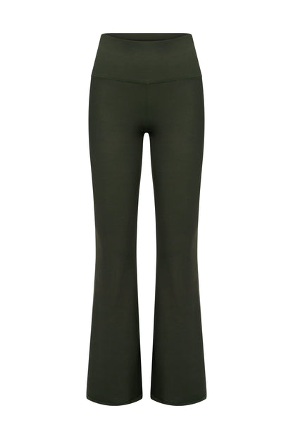 Legging met hoge taille, uitlopende pasvorm, altijd gekleed, bosnacht