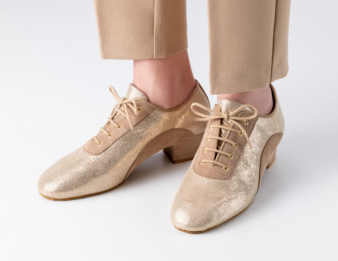Anna Kern Brienne bedrucktes Leder / Velourleder