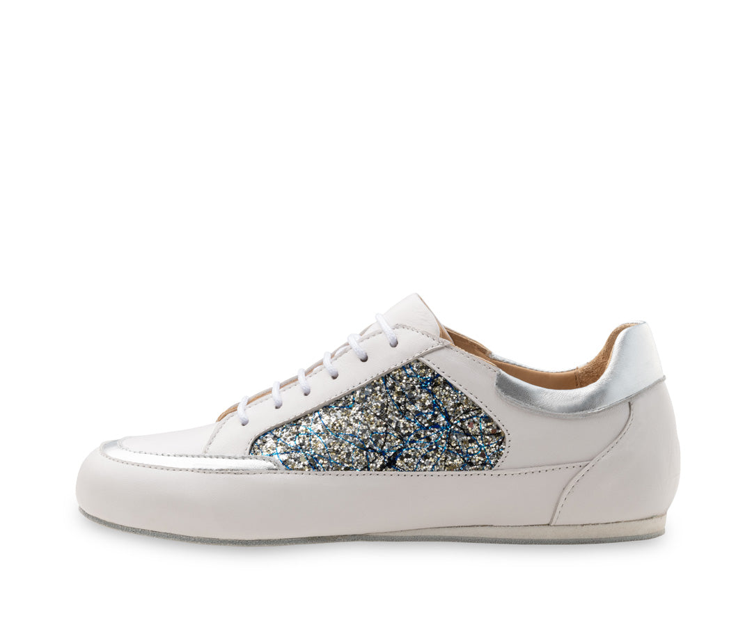 Werner Kern Carol Nappa leather / Brocade – silver / white