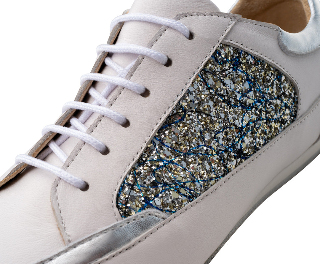 Werner Kern Carol Nappa leather / Brocade – silver / white