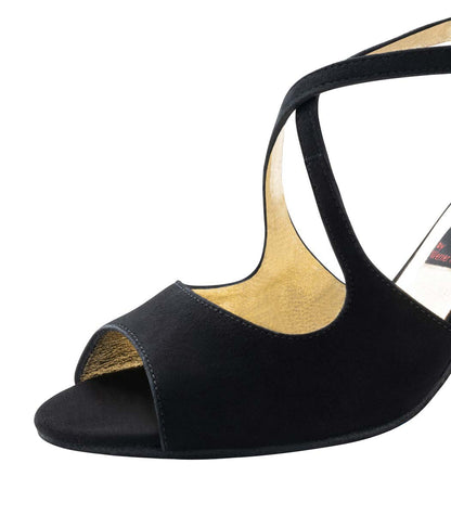 Nueva Epoca Martha Samtziege  / Lackleder – schwarz