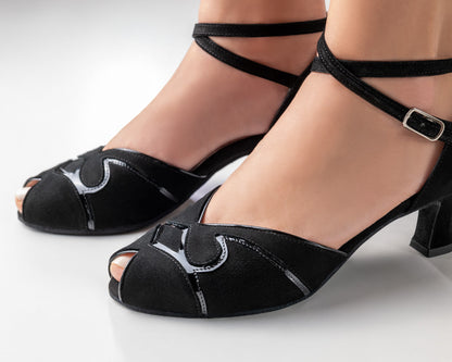 Werner Kern Nellie Velourleder / Lackleder – schwarz