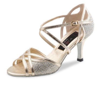 Nueva Epoca Rose Nappaleder / Brokat – platin